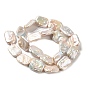 Natural Baroque Pearl Keshi Pearl Beads Strands, Cultured Freshwater Pearl, Rectangle, Grade A