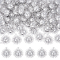 100Pcs 304 Stainless Steel Pendants, Sun Charm, Anti-Tarnish