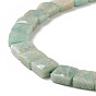 Natural Amazonite Beads Strands, Faceted, Square