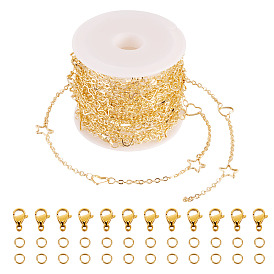 Наборы для самостоятельного изготовления цепочек из латунного кабеля, ожерелий/браслетов