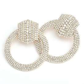 Exaggerated brand flashy trendy earrings for women, versatile and eye-catching.