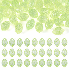 50 шт прозрачные акриловые бусины, лимон, Топ пробуренной