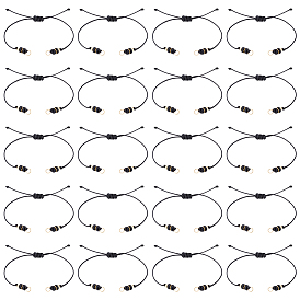 20шт. изготовление браслетов из вощеного полиэфирного шнура, с бусиной из полимерной глины ручной работы, золотые