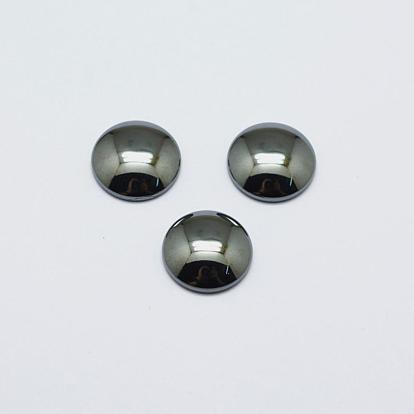 Non-Magnetic Synthetic Hematite Cabochons, Half Round/Dome