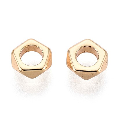 Spacer бисер латунные, без кадмия, без никеля и без свинца, граненые, пятиугольник