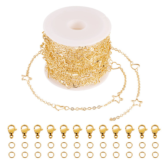 Наборы для самостоятельного изготовления цепочек из латунного кабеля, ожерелий/браслетов