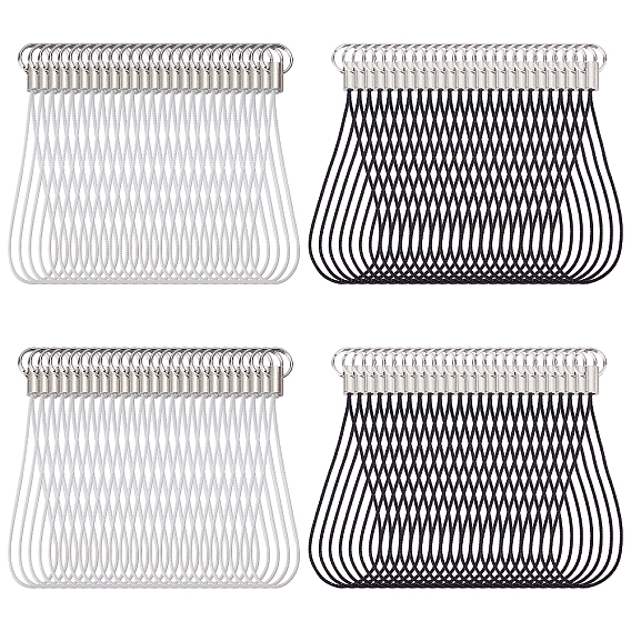 2шт 2 цвета полиэфирного шнура мобильные ремни, с железной фурнитурой с платиновым покрытием