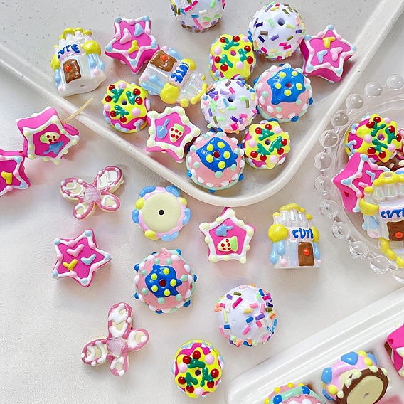 Непрозрачные акриловые бусины