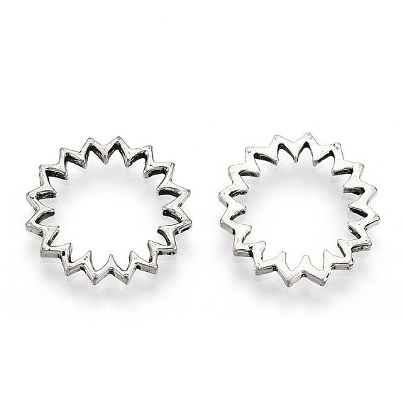 Колечки-коннекторы, сплав, тибетский стиль, без кадмия и без свинца, цветок