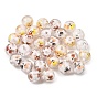 Transparent Resin Beads, Round with Dog, with Glitter Powder, Faceted