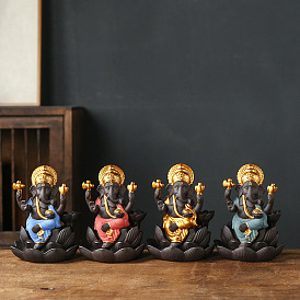 Brûleurs d'encens en porcelaine, porte-encens Ganesha, bureau à domicile salon de thé fournitures bouddhistes zen