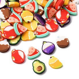 Ручной полимерной глины кабошонов, тема фруктов