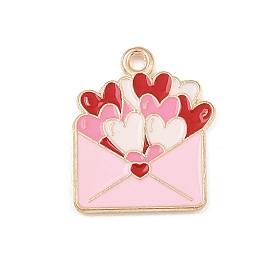 Подвески из сплава с эмалью ко дню святого валентина, золотой свет