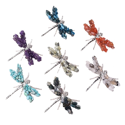 Gemstone Dragonfly Display Decorations, Animal Crafts for Table Decor Home Decor