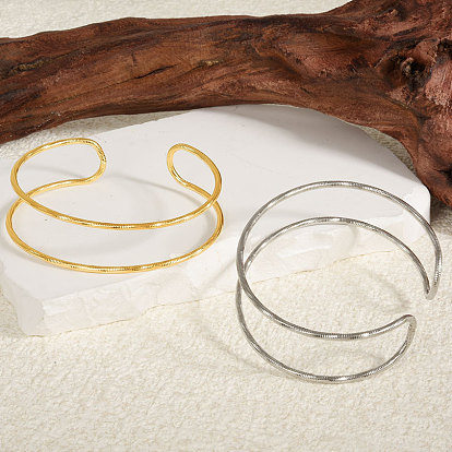 304 двухслойные браслеты из нержавеющей стали для женщин