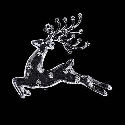 Прозрачные пластиковые большие подвески, пятнистый олень