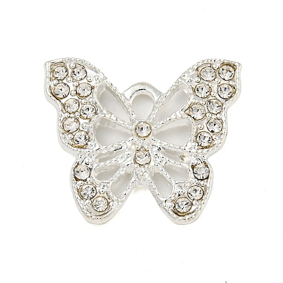 Подвески из сплава , с кристально горный хрусталь, бабочка