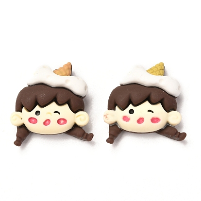 Cabuchones de resina, cabujones de personajes paseantes, chica