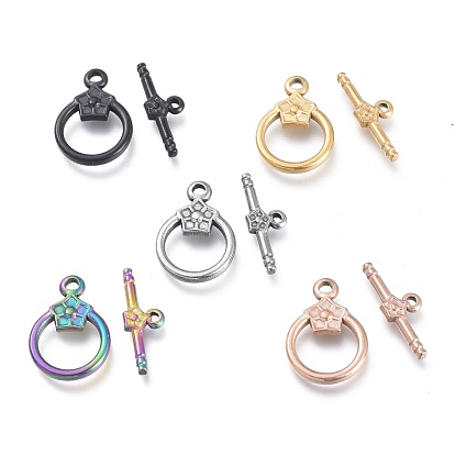 304 Stainless Steel Toggle Clasps, Ring