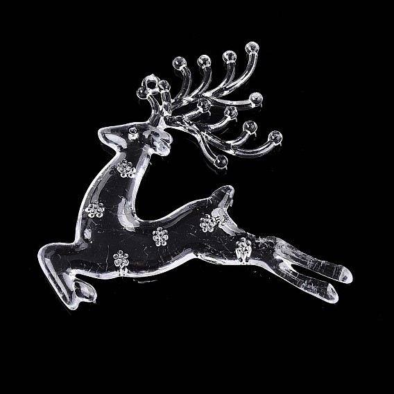 Прозрачные пластиковые большие подвески, пятнистый олень
