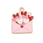Подвески из сплава с эмалью ко дню святого валентина, золотой свет
