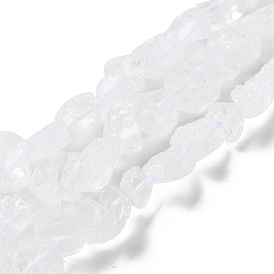 Raw Rough Natural Crystal Quartz Beads Strands, Nuggets