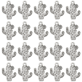 100 шт. Подвески из сплава в тибетском стиле, без кадмия и без свинца, кактус