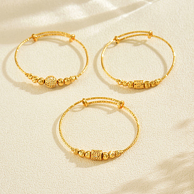 Винтажные латунные браслеты-манжеты с микропаве из кубических цирконий для женщин