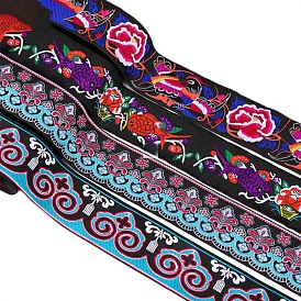 Ethnic Style Polyester Jacquard Cloud/Bird/Fish Ribbons, Clothing Sewing