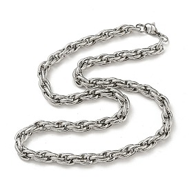 201 collier chaîne corde en acier inoxydable