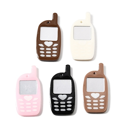 Большие подвески из ацетата целлюлозы (смолы) с печатью, брелок для телефона y2k