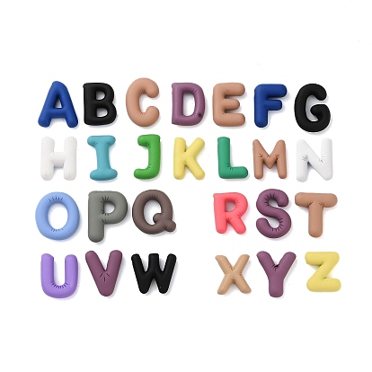 Акриловые подвески краскораспылительные, прорезиненный стиль, алфавит