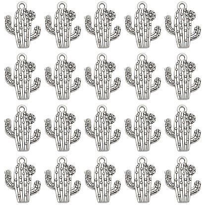 100 шт. Подвески из сплава в тибетском стиле, без кадмия и без свинца, кактус