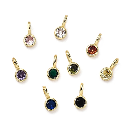 Плоские круглые микро медные проложит кубических прелести диоксида циркония, стойки покрытие, долговечный, без кадмия и без свинца, золотые