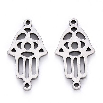 201 Stainless Steel Links, Laser Cut, Hamsa Hand/Hand of Fatima /Hand of Miriam
