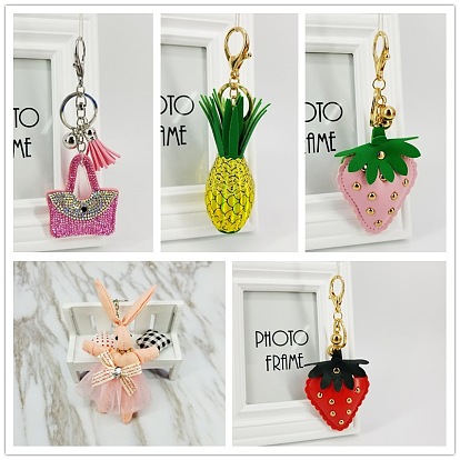 Fruit Pendant Keychain Pineapple Strawberry Rabbit Bag Pendant Mobile Phone Pendant