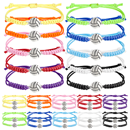 10шт. браслеты из полиэфирного шнура, с сплава прелести, волейбол