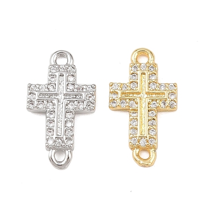 Подвески-соединители с микропаве из прозрачного кубического циркония из латуни, без кадмия и без свинца, стойки покрытие, долговечный