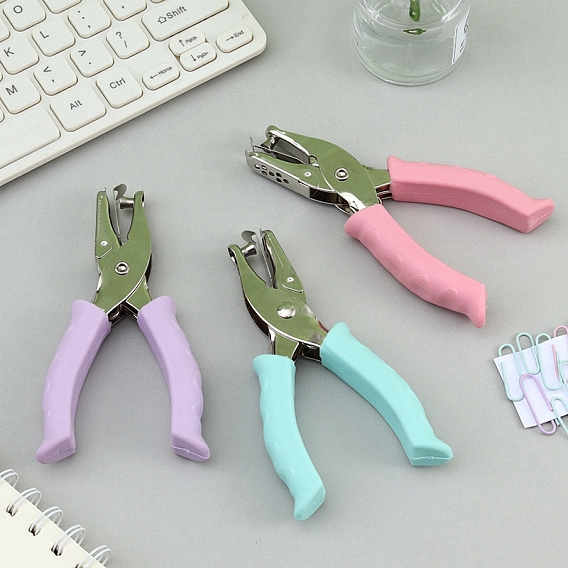 Дырокол из железа, с силиконовым покрытием ручки, для скрапбукинга и поделок из бумаги, бумажные формочек