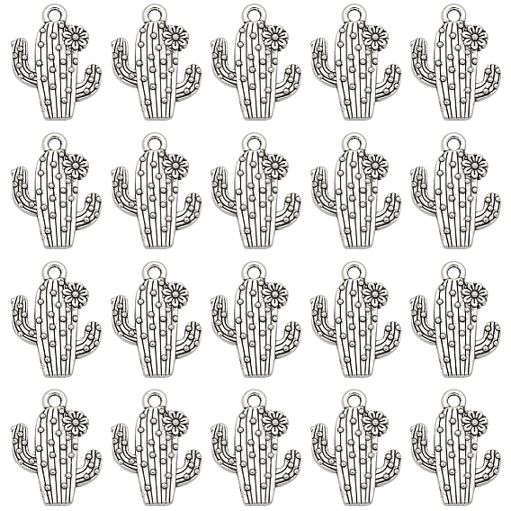 100 шт. Подвески из сплава в тибетском стиле, без кадмия и без свинца, кактус