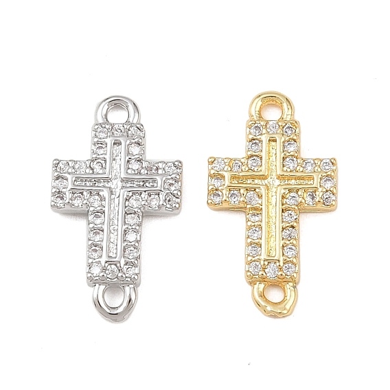 Подвески-соединители с микропаве из прозрачного кубического циркония из латуни, без кадмия и без свинца, стойки покрытие, долговечный