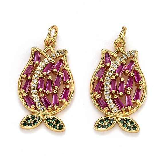 Латунные микро проложить кубического циркония подвески, долговечный, с целью перехода в кольце, цветок