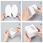 Square Foldable Creative Kraft Paper Box, with Jute Twine