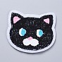 Computerized Embroidery Cloth Sew on Patches, Costume Accessories, Appliques, Cat Shape