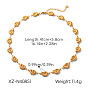 Ocean 304 Stainless Steel Conch Shell Link Chain Necklaces
