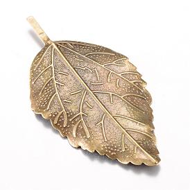 Iron Cabochons, Etched Metal Embellishments, Leaf