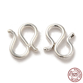 925 fermoirs en forme de s en argent sterling