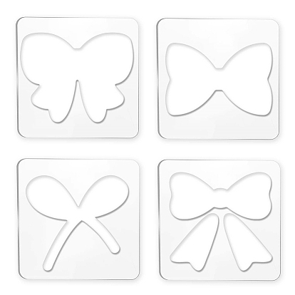 Акриловая серьга ручной работы шаблон, трафареты для резки кожи, квадратный, прозрачные