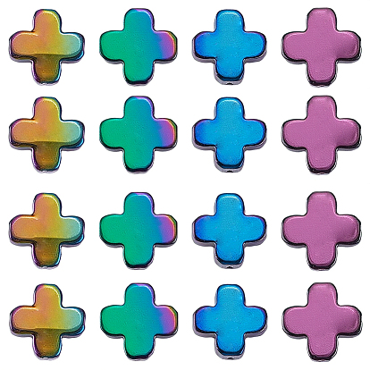 60 шт. гальванизированные натуральные бусины из ракушек, крестик