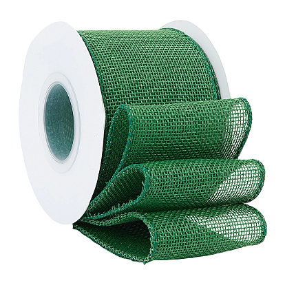 Burlap Lace Rolls, Burlap Ribbons For Craft Making, with Iron Wire
